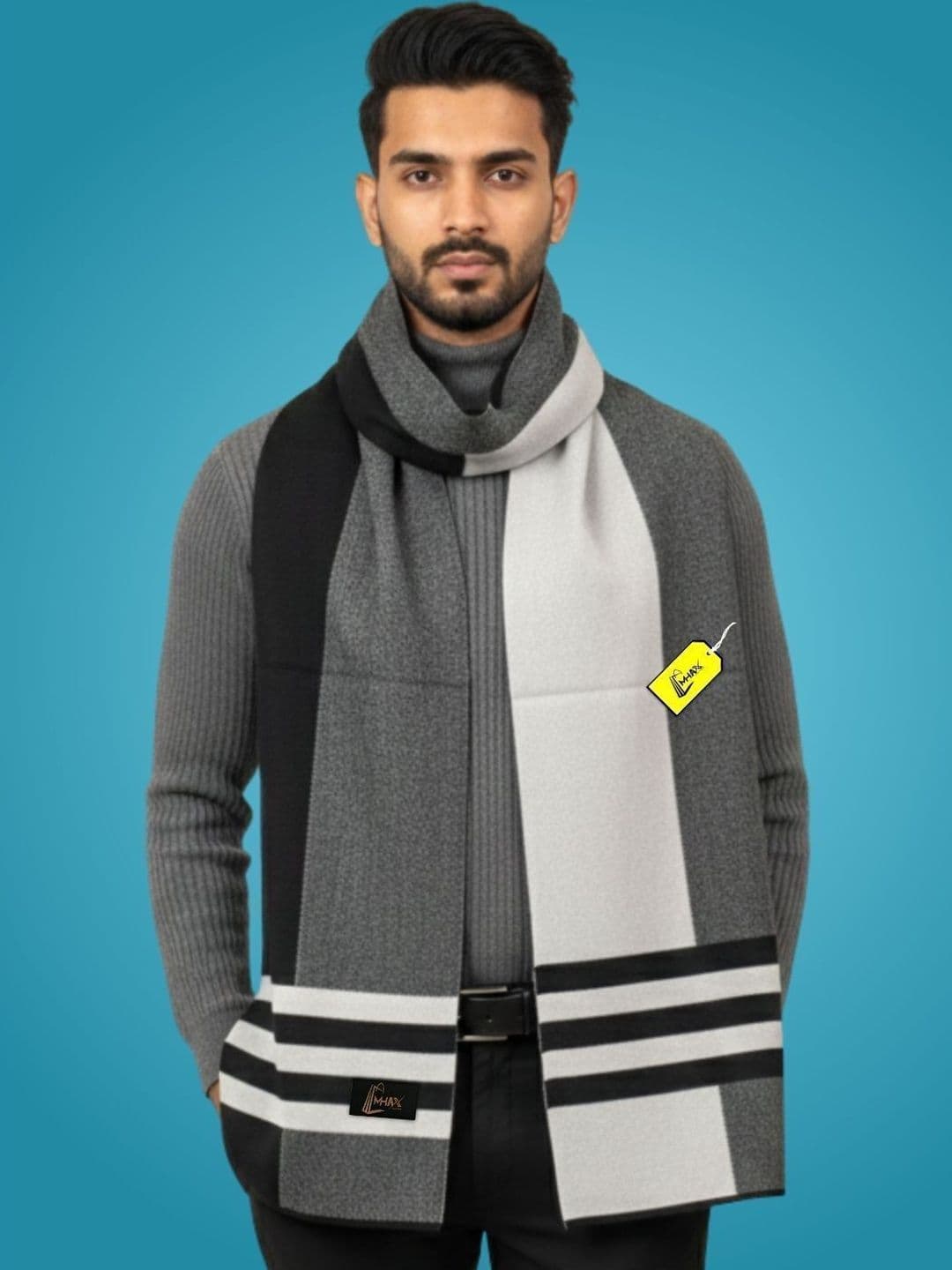MHAX Men Striped Merino Wool Mufflers - view 1