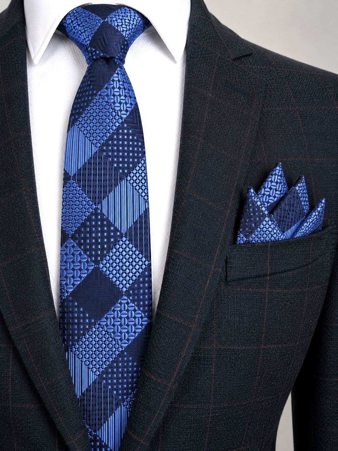 Cazzano Men Checked Skinny Tie - view 1