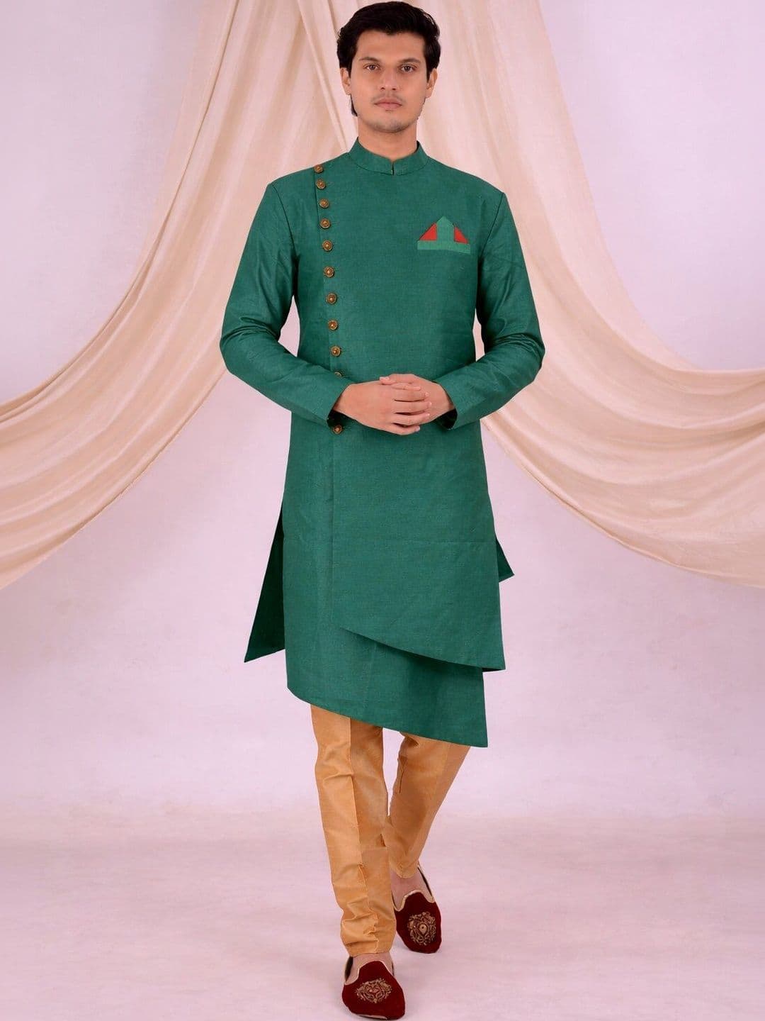 Desibutik Mandarin Collar Sherwani Set - view 1