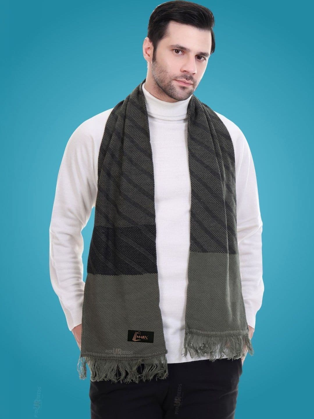 MHAX Men Patterned Merino Wool Mufflers - view 1