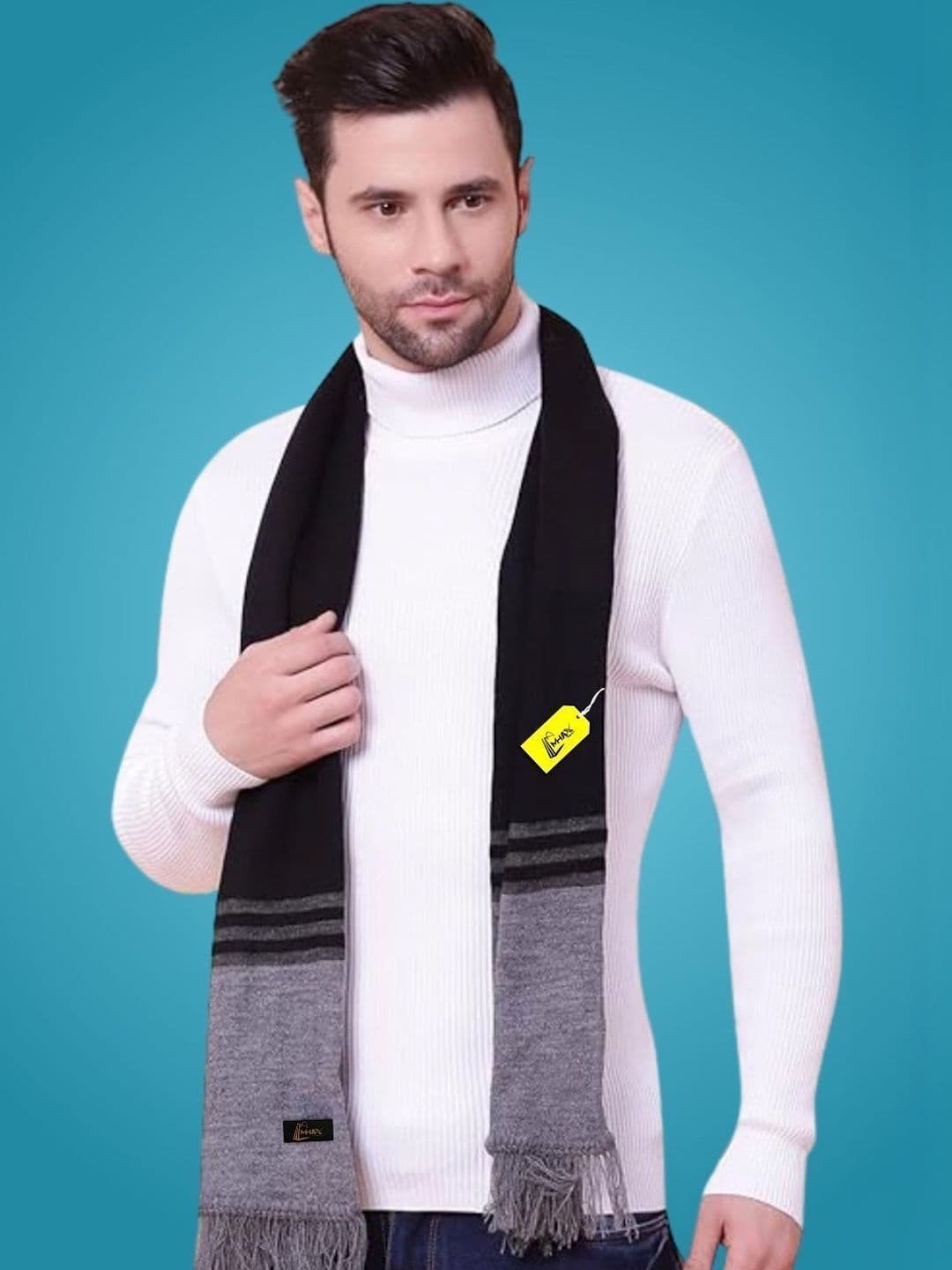 MHAX Men Striped Merino Wool Mufflers - view 1