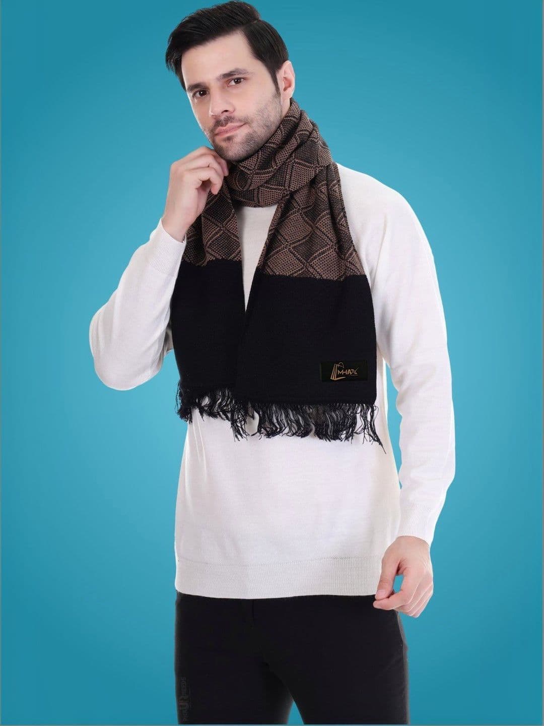 MHAX Men Patterned Merino Wool Mufflers - view 1