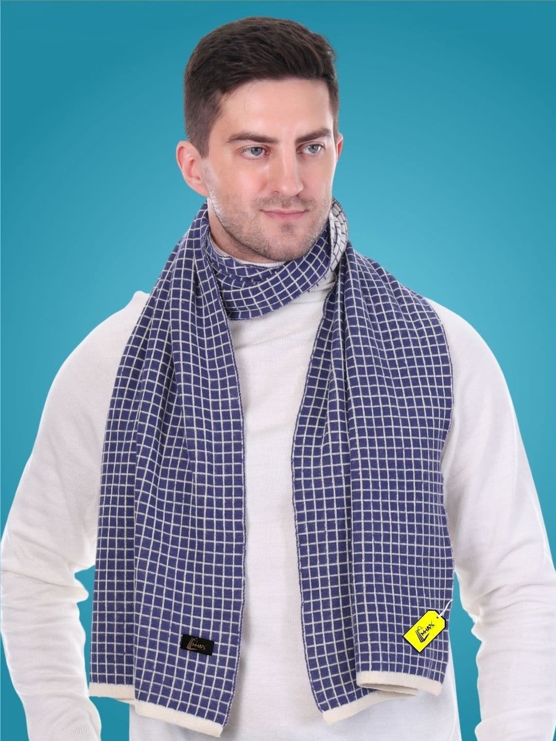 MHAX Men Checked Merino Wool Mufflers - view 1