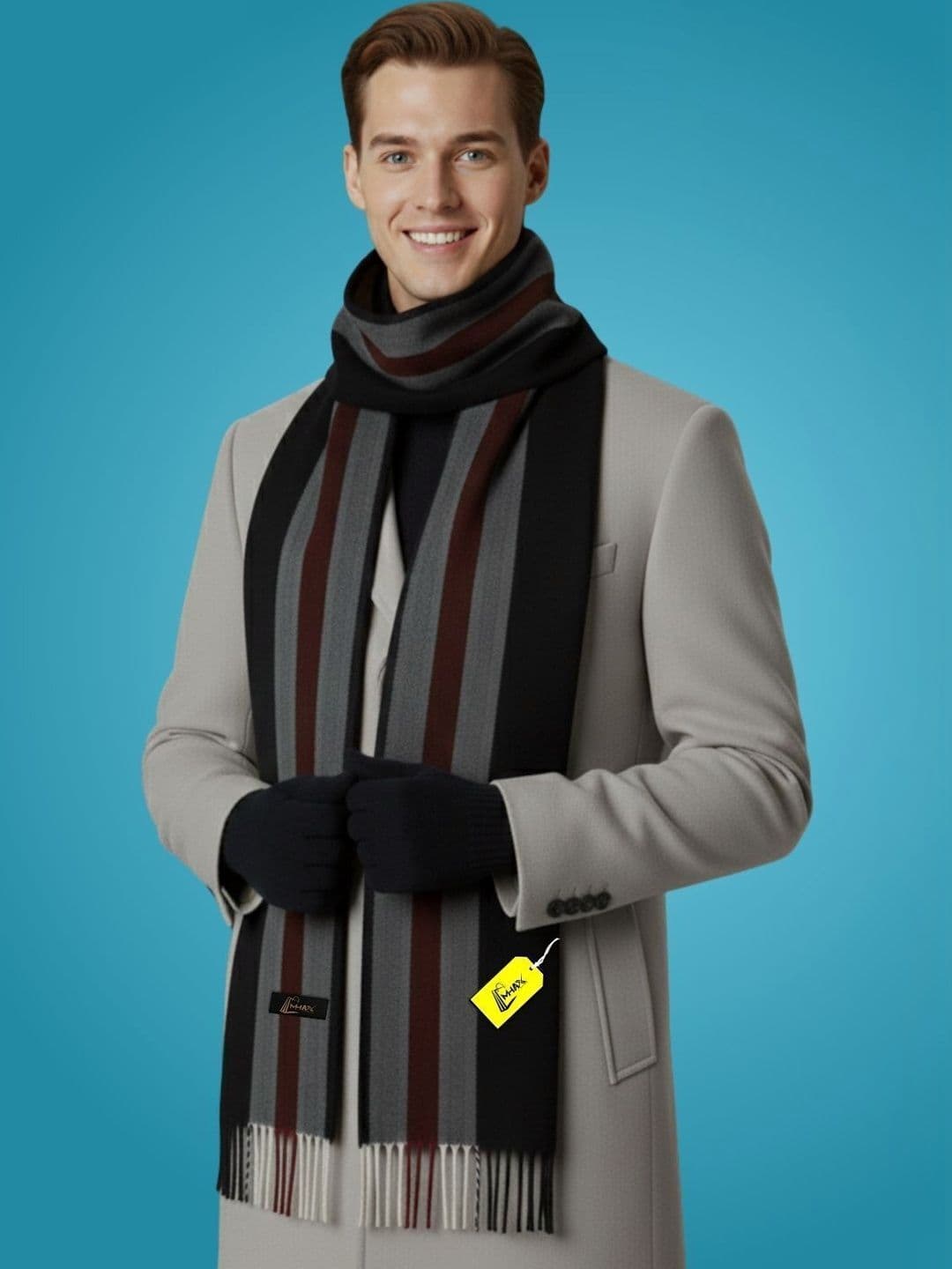 MHAX Men Striped Merino Wool Mufflers - view 1