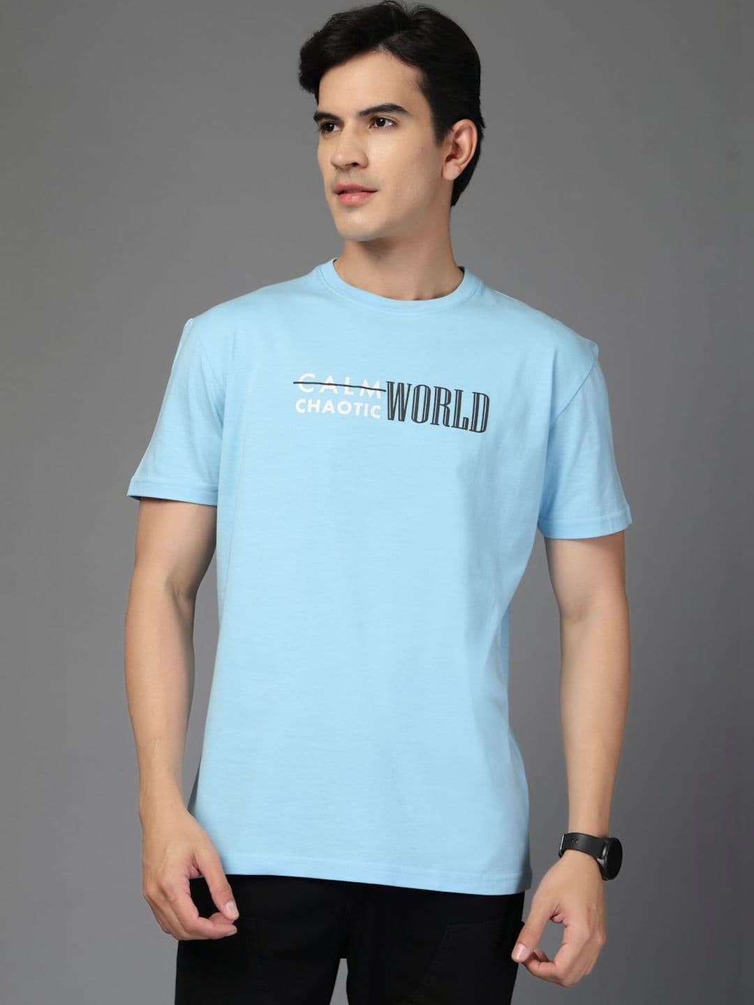 KLOUE Men Typography Printed T-shirt - view 1