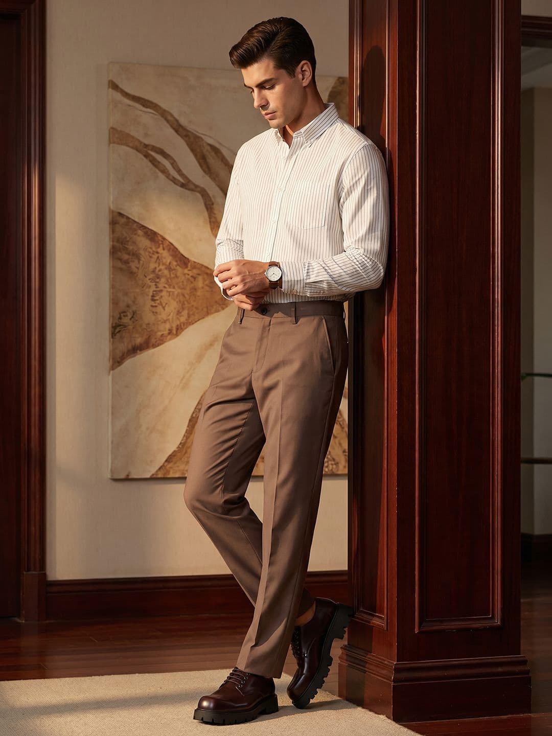 INVICTUS Cotton Formal Trousers - view 1