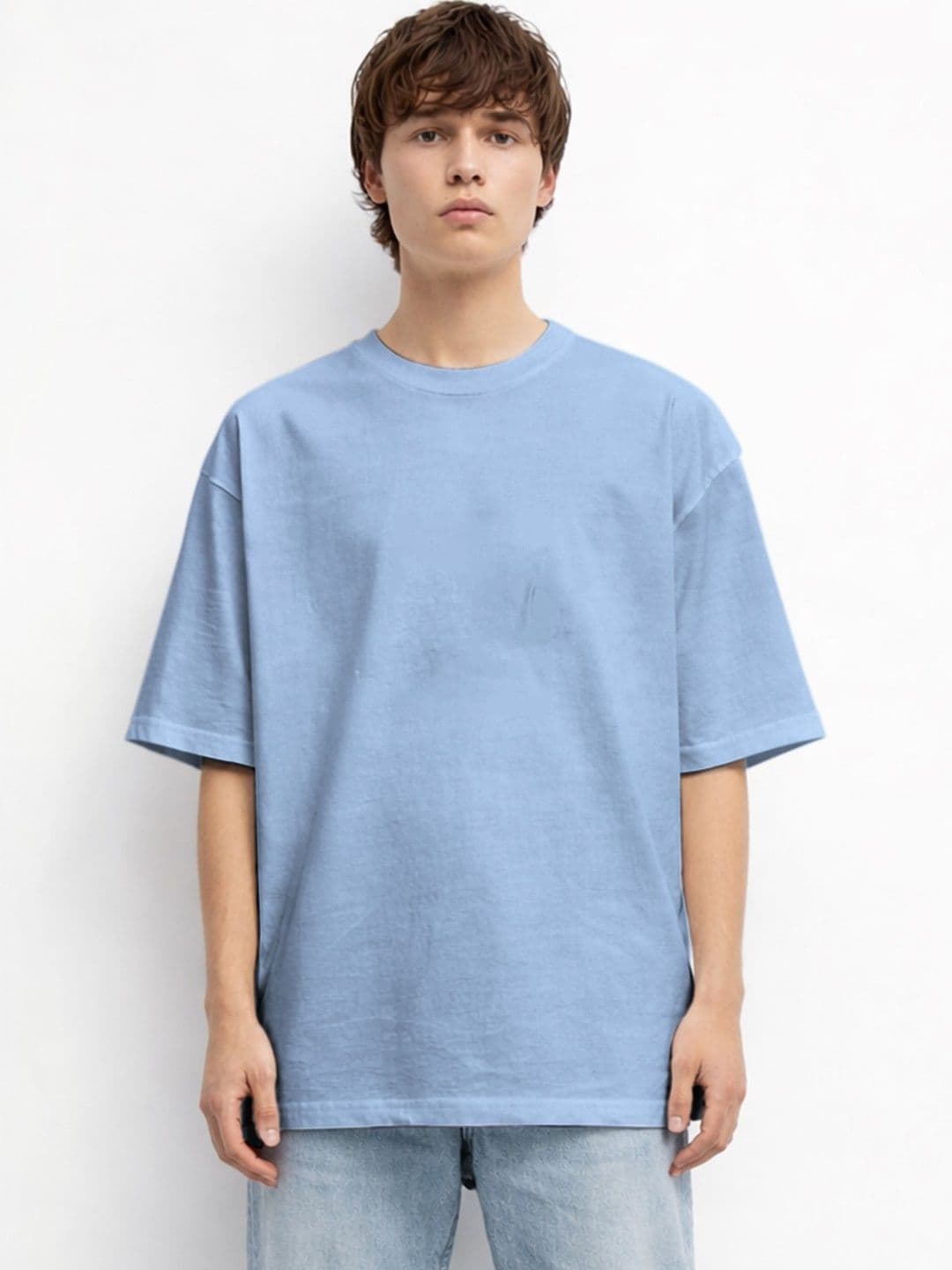 The Roadster Lifestyle Co. Typography Printed Cotton Round Neck Oversized Tshirts - view 1