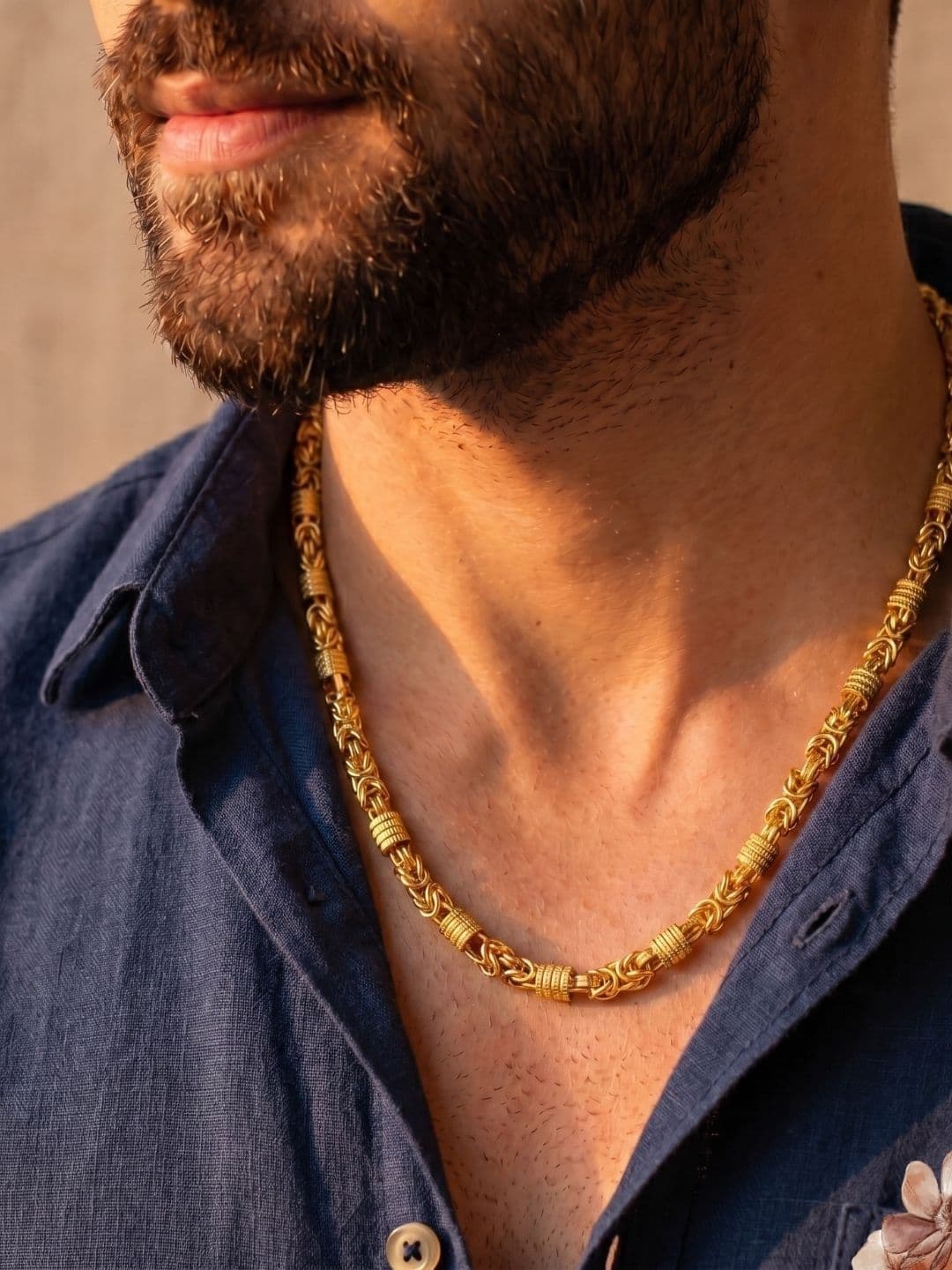 KIVORA Men Brass Gold-Plated Chain - view 1