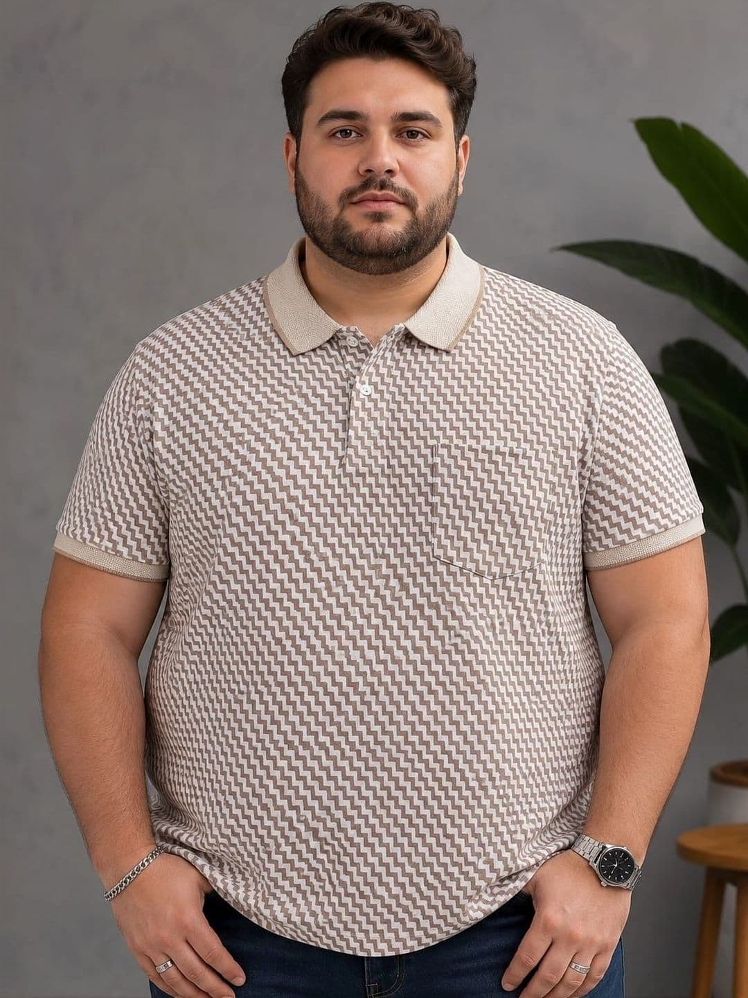 AUSTIVO Men Polo Collar Pockets T-shirt - view 1