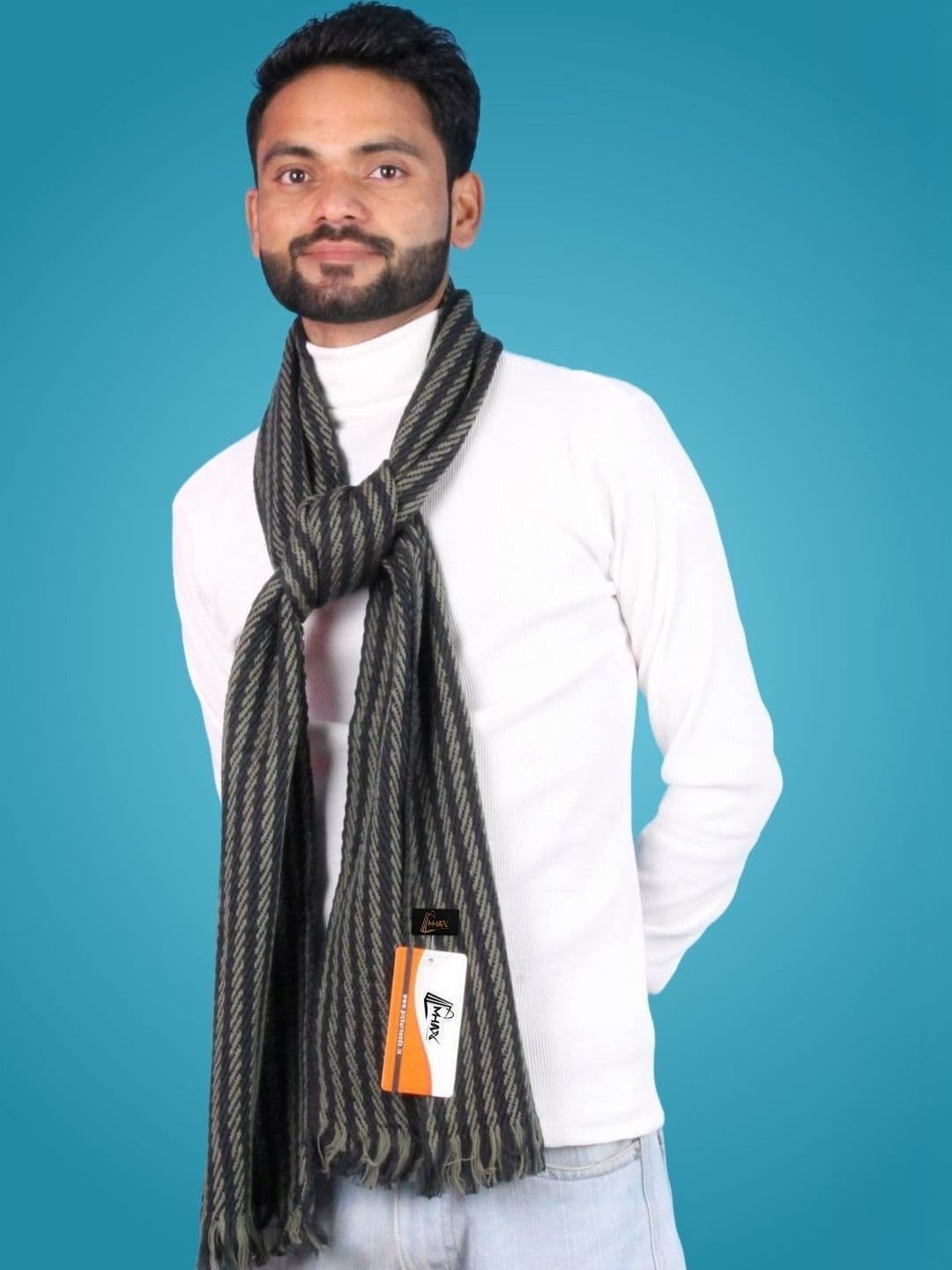 MHAX Men Striped Merino Wool Mufflers - view 1