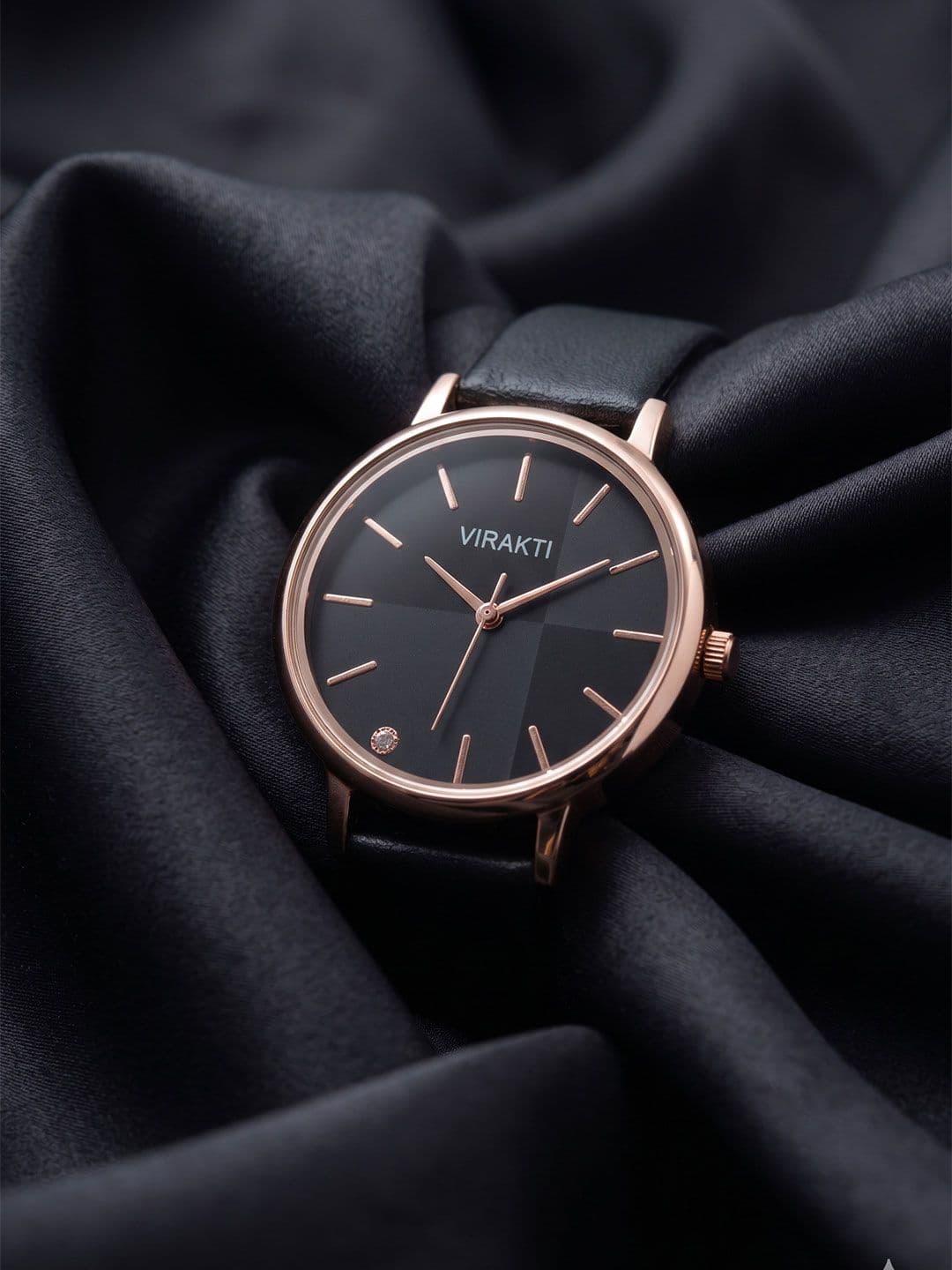 VIRAKTI Women Dial & Leather Straps Analogue Watch SAT-05-BLACK VIR - view 1
