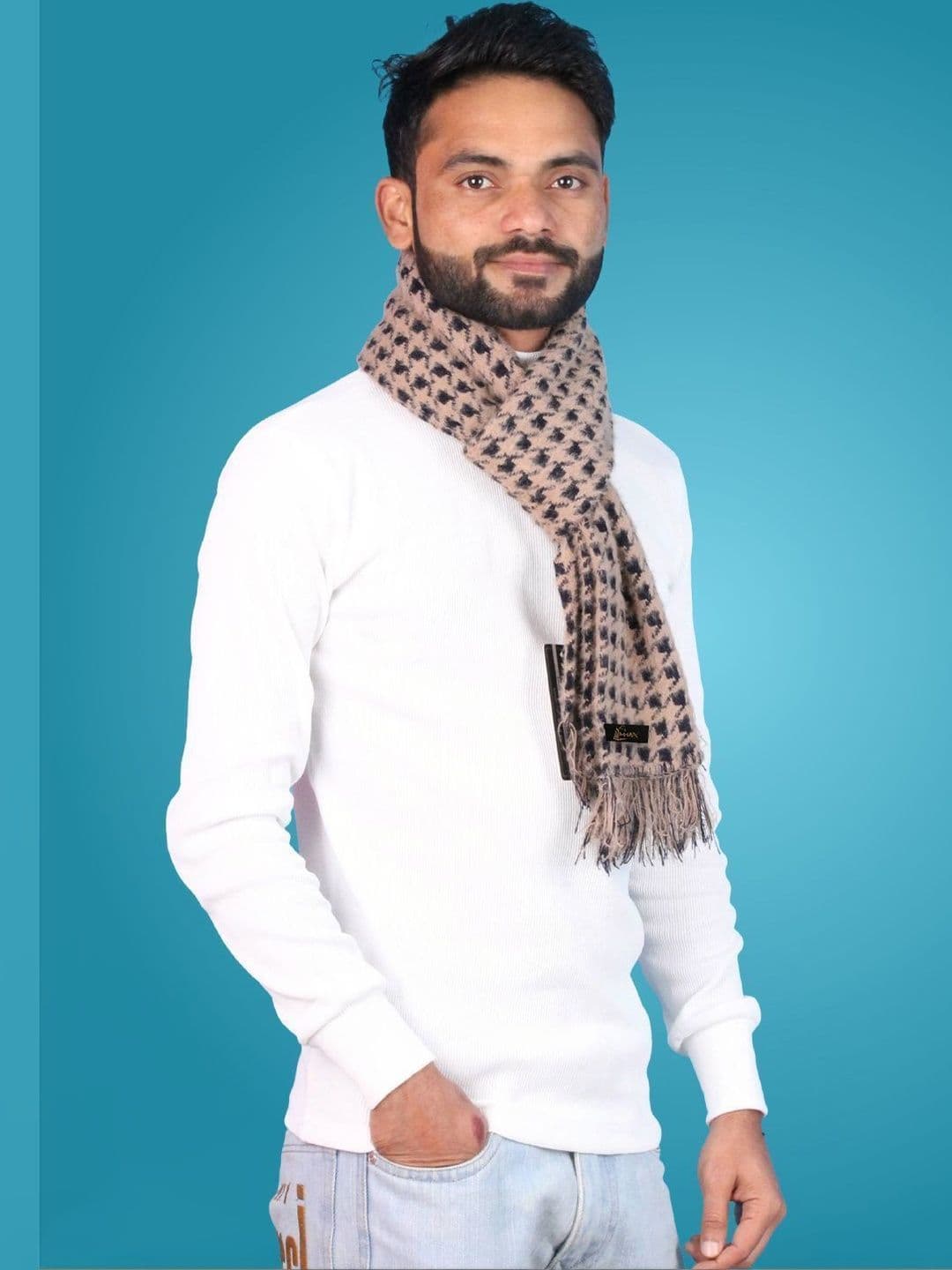 MHAX Men Patterned Merino Wool Mufflers - view 1