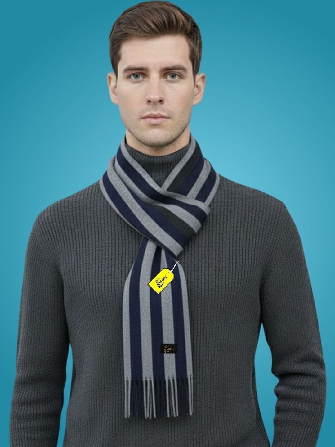 MHAX Men Striped Merino Wool Mufflers - view 1