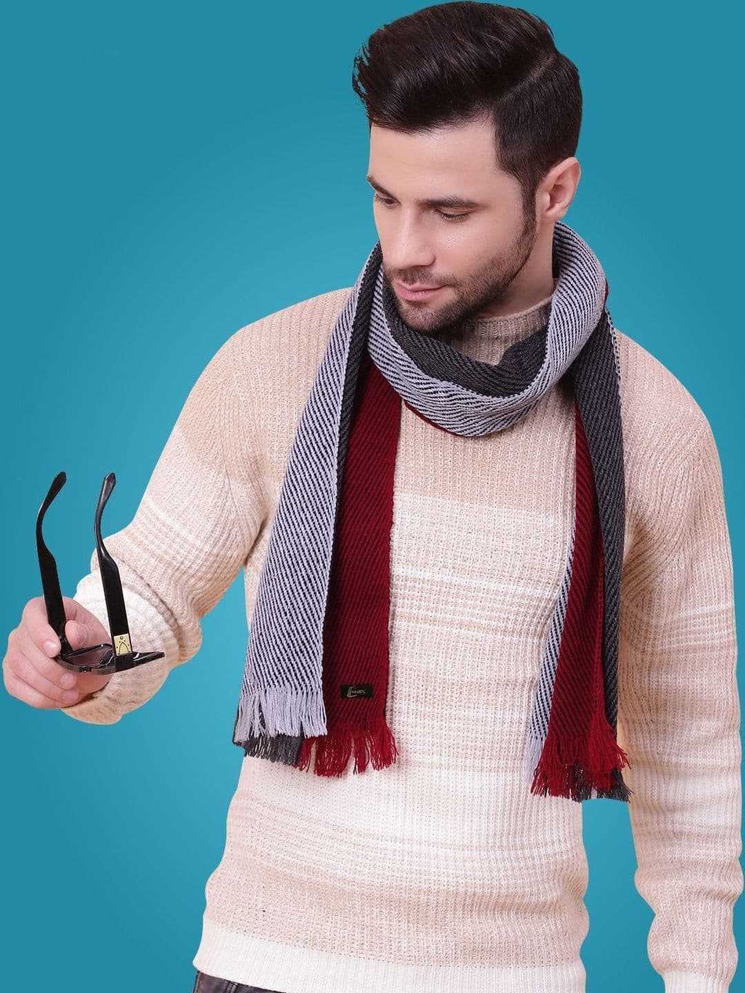 MHAX Men Striped Merino Wool Mufflers - view 1