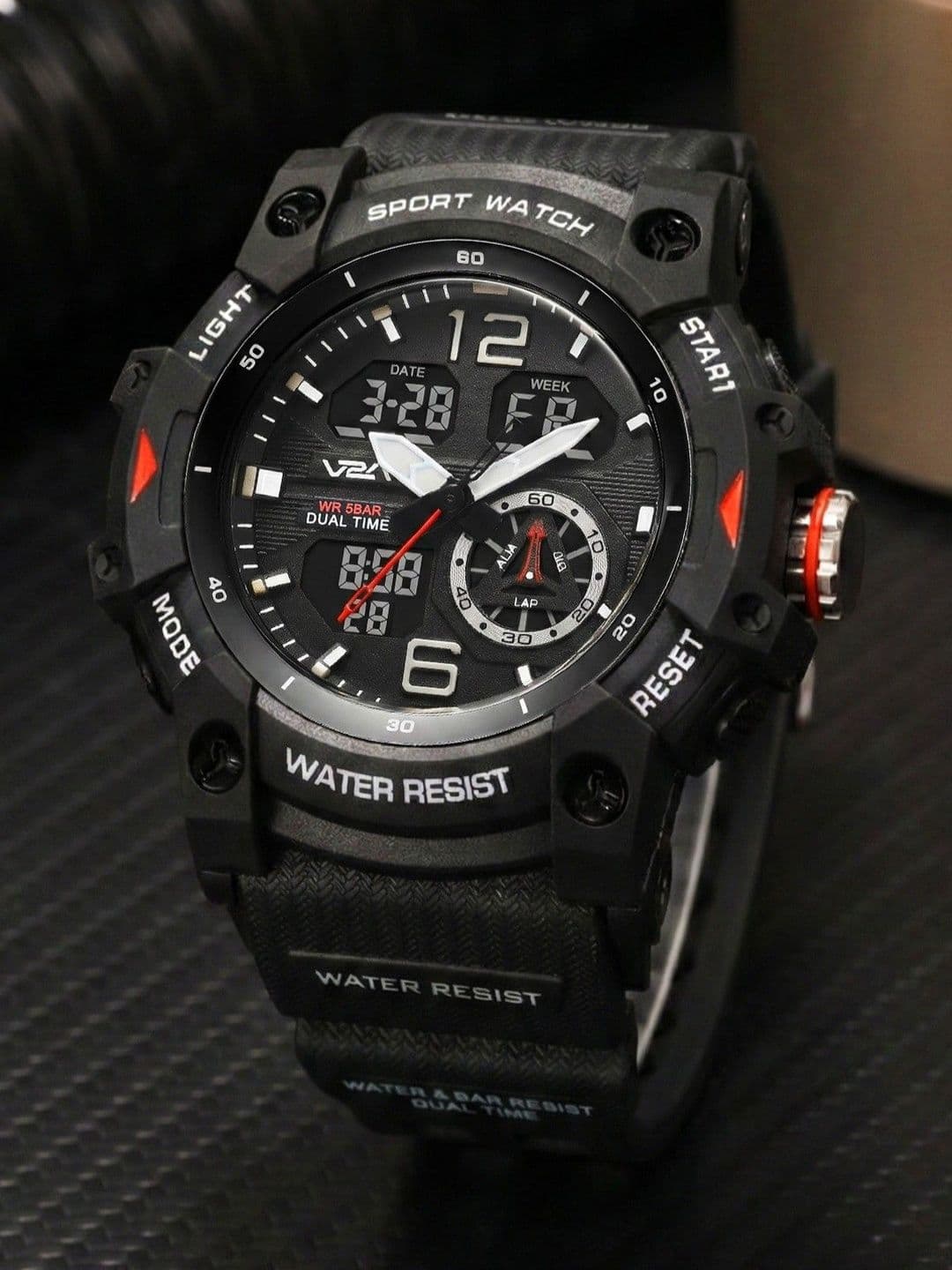 V2A Men Dial & Straps Analogue and Digital Multi Function Watch V2A-JF-2529-Bk-Bk - view 1