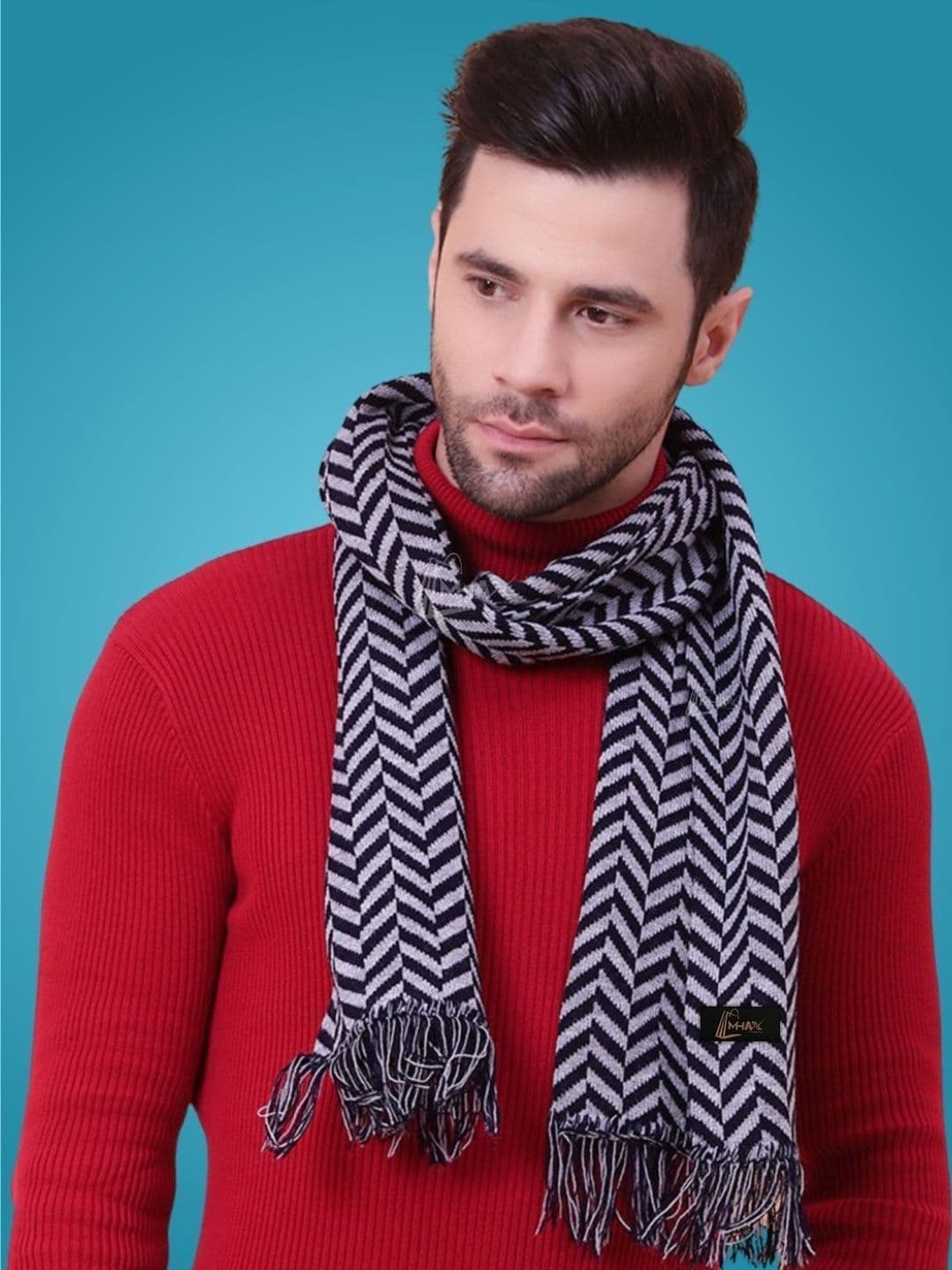 MHAX Men Patterned Merino Wool Mufflers - view 1