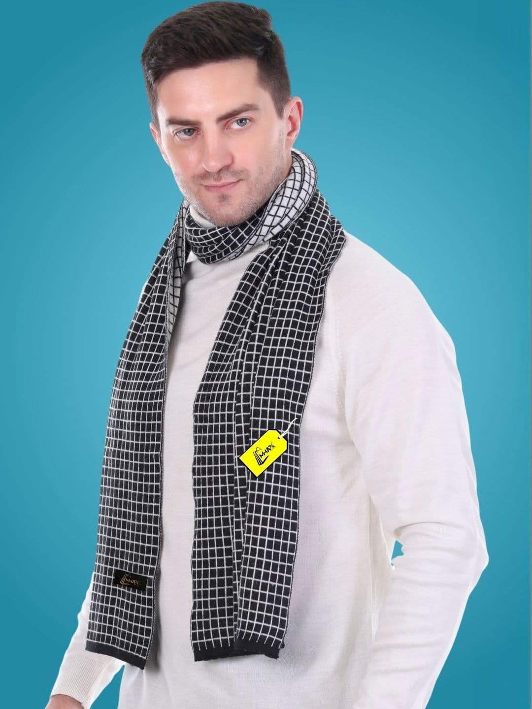 MHAX Men Checked Merino Wool Mufflers - view 1