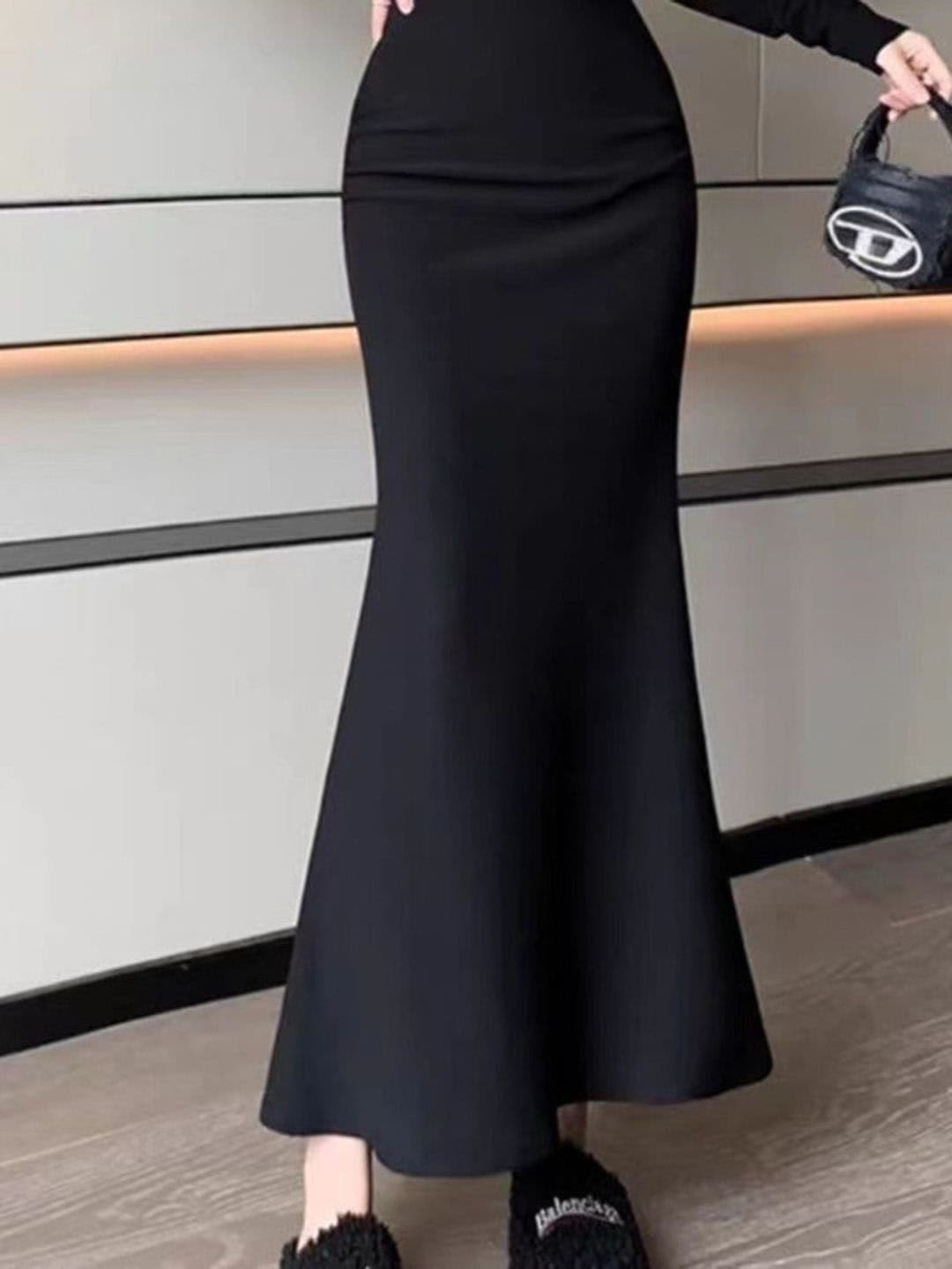 StyleCast Women Draped Maxi Trumpet Skirt - view 1