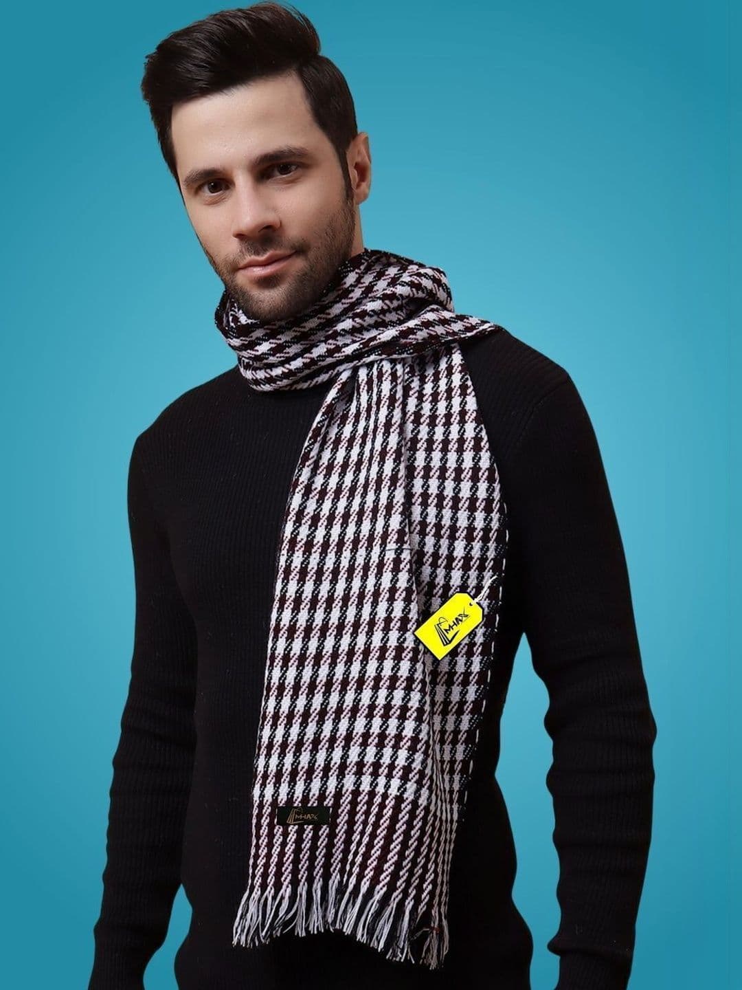 MHAX Men Checked Merino Wool Mufflers - view 1