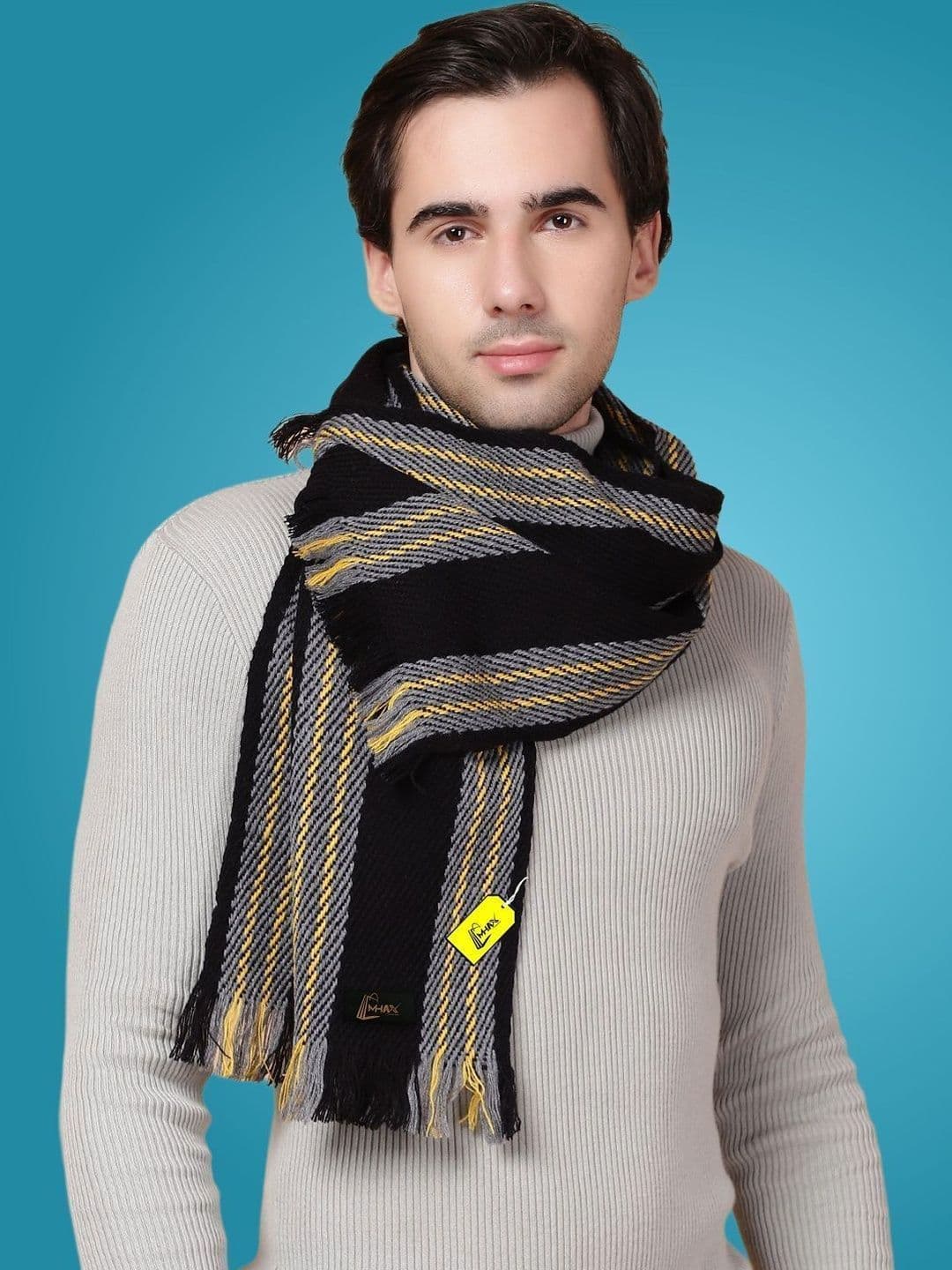 MHAX Men Striped Merino Wool Mufflers - view 1