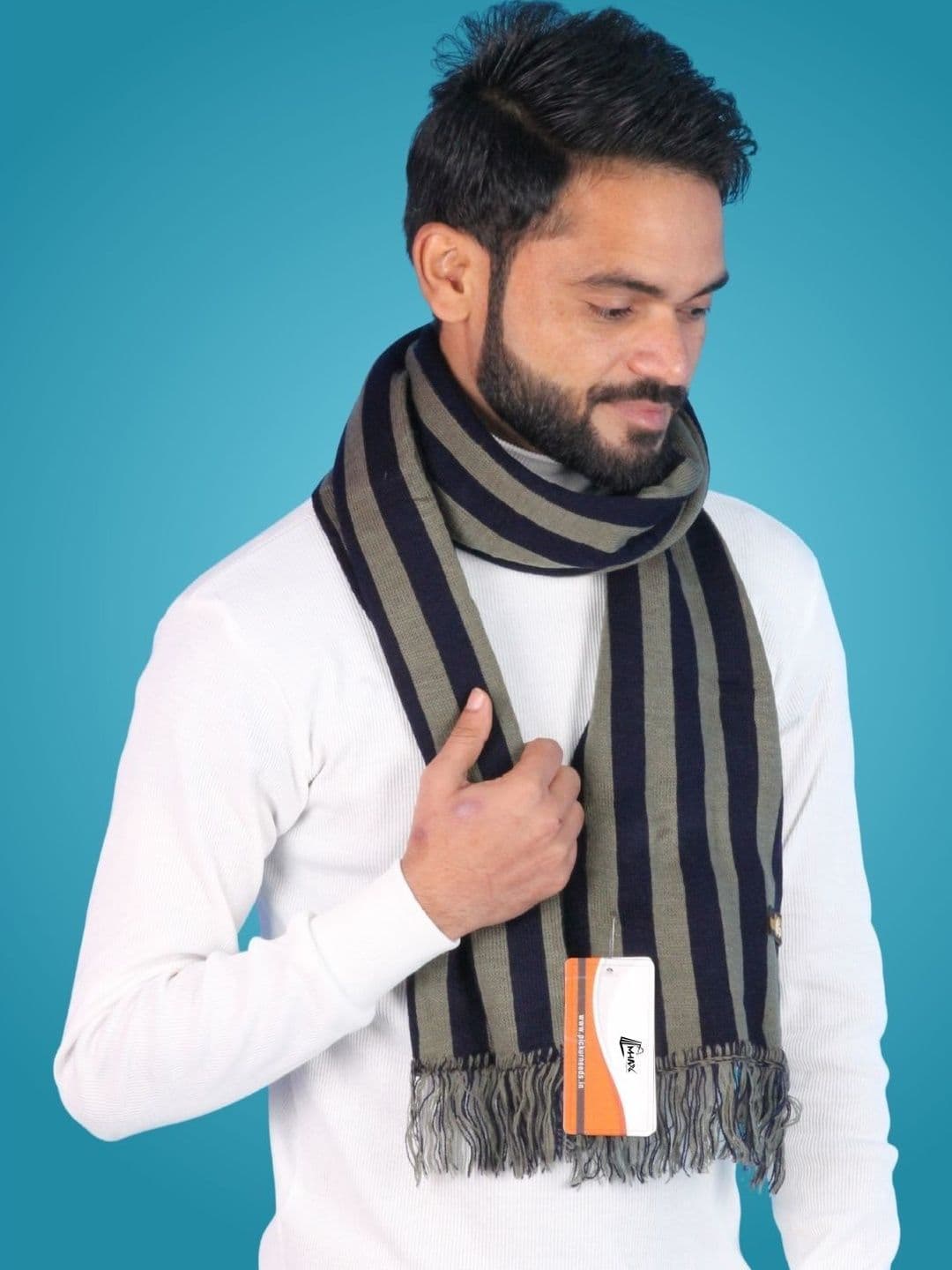 MHAX Men Striped Merino Wool Mufflers - view 1