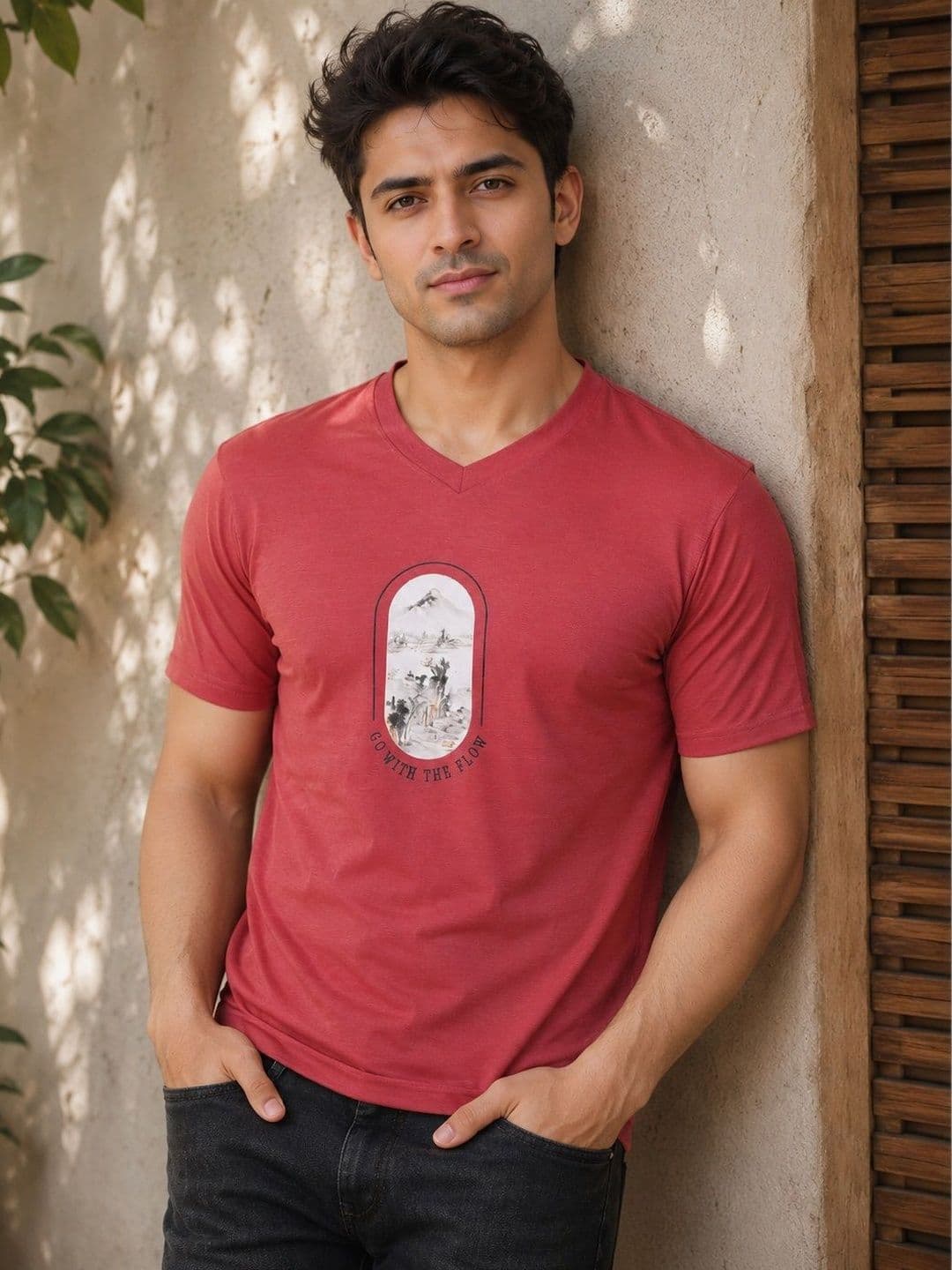 OCCULT Men Printed V-Neck T-shirt - view 1
