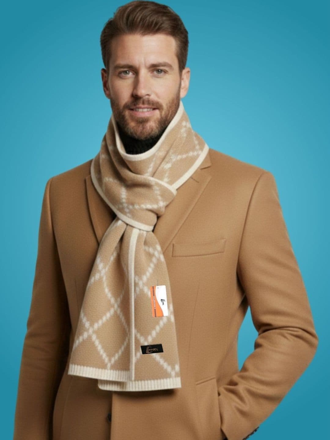 MHAX Men Checked Merino Wool Mufflers - view 1