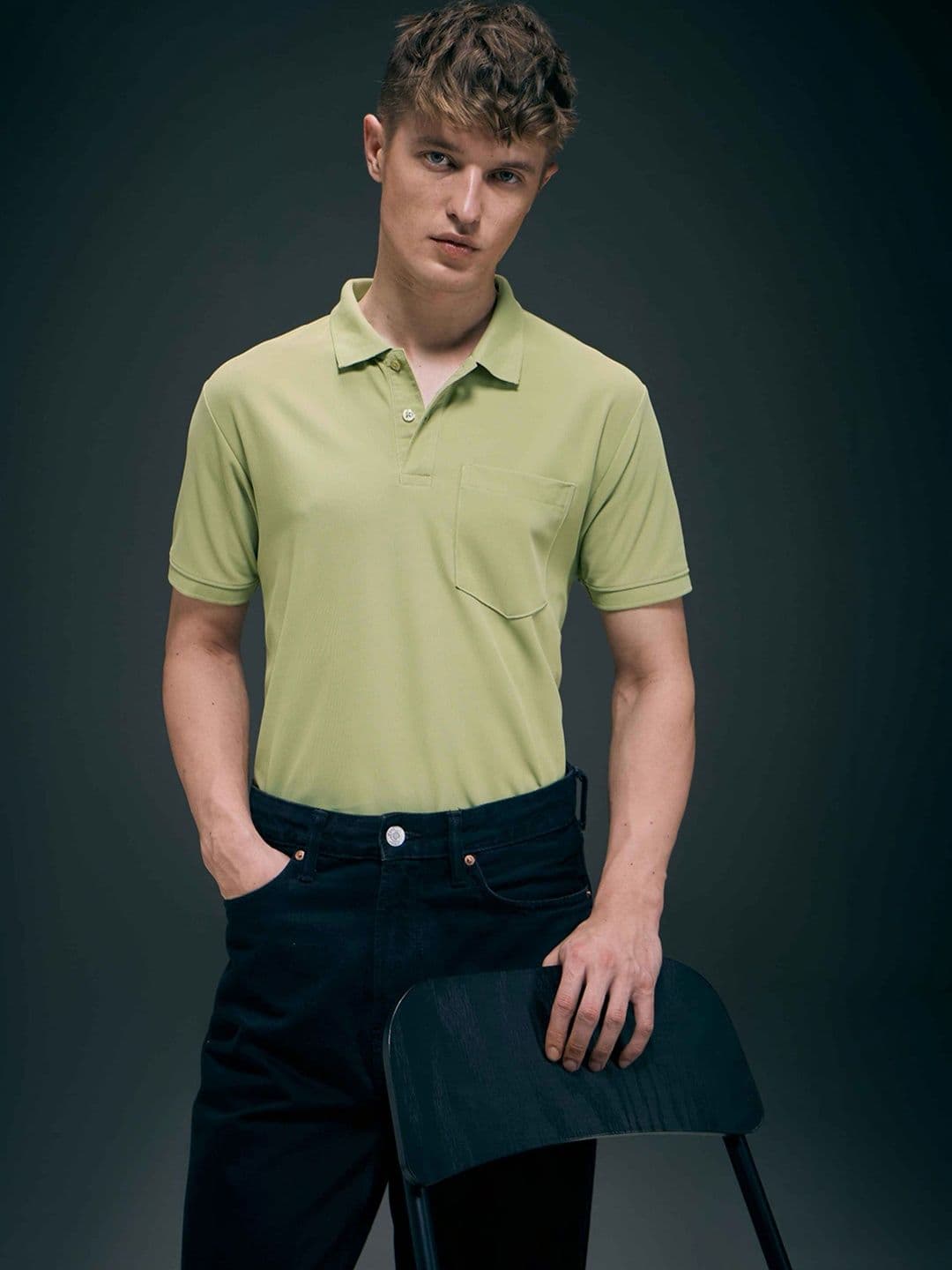 MAXZONE Men Polo Collar Pockets T-shirt - view 1