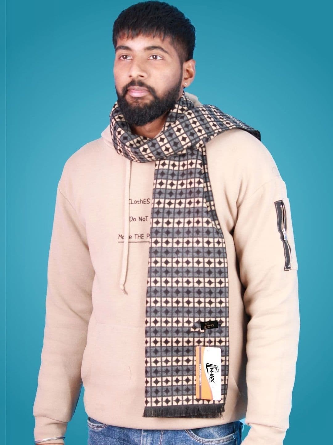 MHAX Men Patterned Merino Wool Mufflers - view 1