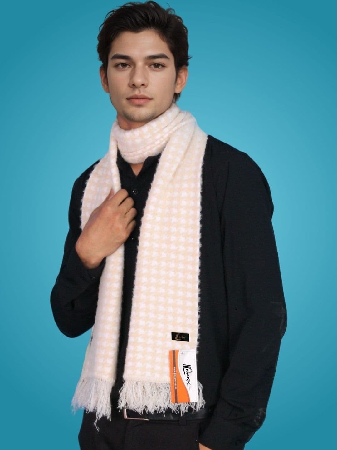 MHAX Men Checked Merino Wool Mufflers - view 1