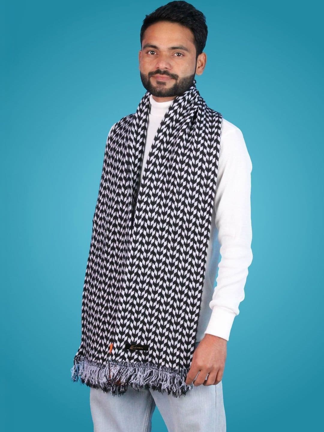 MHAX Men Patterned Merino Wool Mufflers - view 1