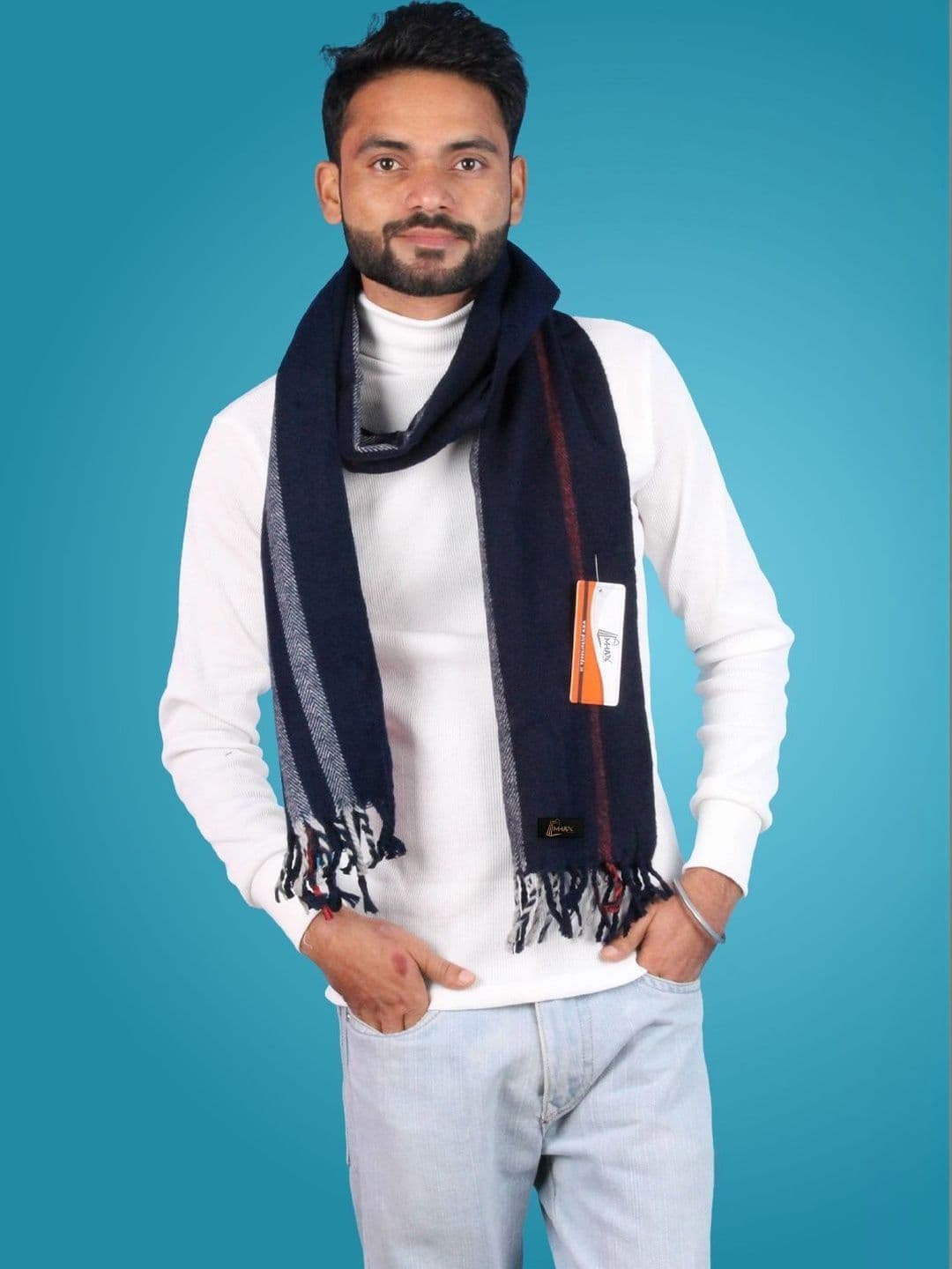 MHAX Men Striped Merino Wool Mufflers - view 1