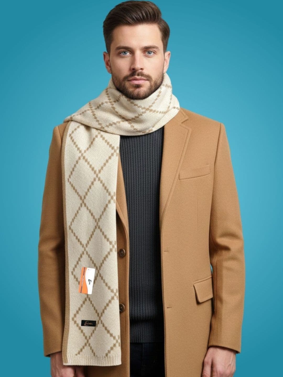 MHAX Men Patterned Merino Wool Mufflers - view 1
