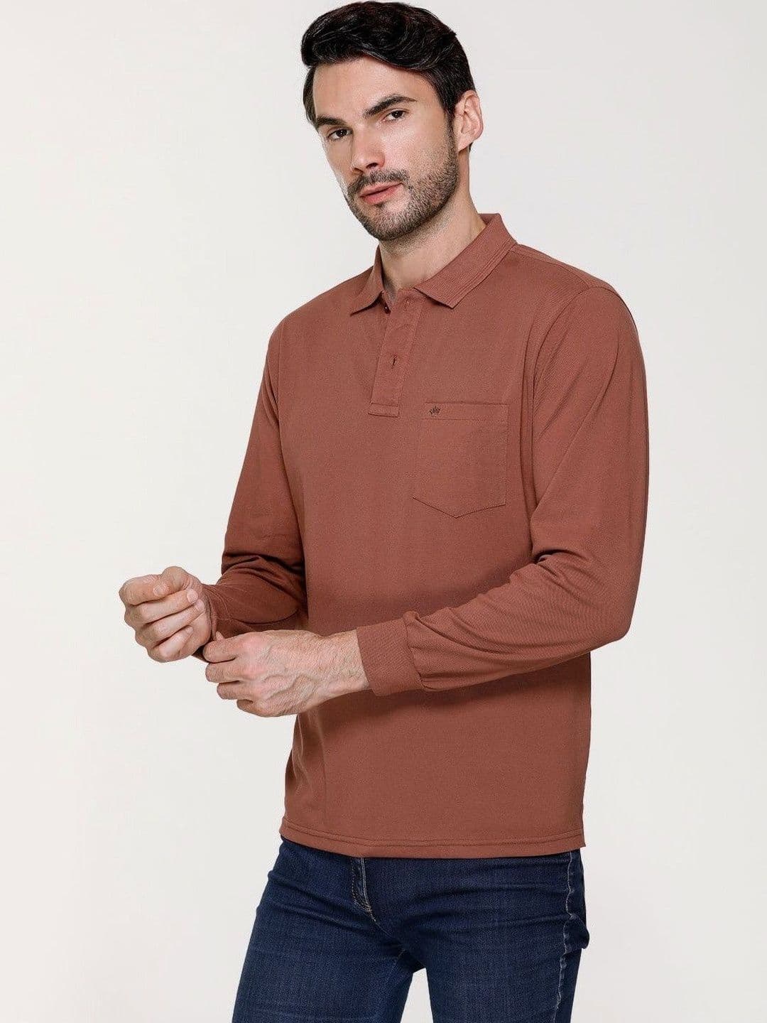 ARRAY Long-Sleeve Polo with Signature Pocket - view 1