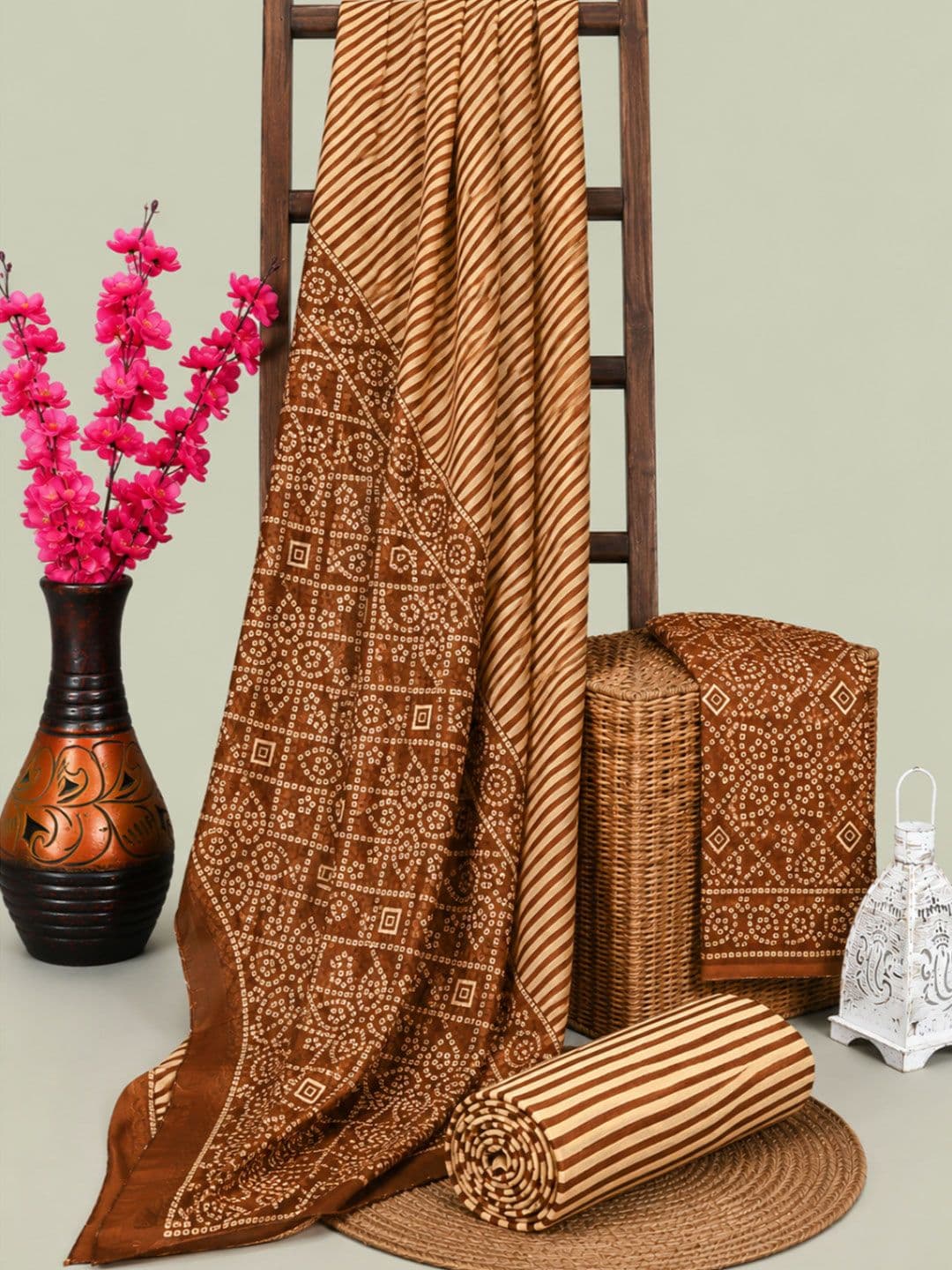 Dhaaga Ghar Printed Pure Cotton Unstitched Dress Material - view 1