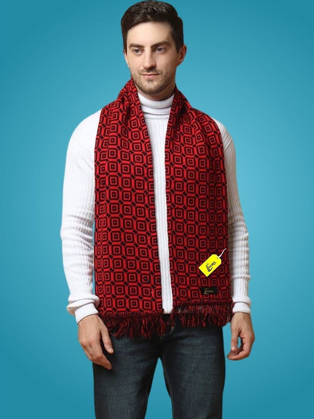 MHAX Men Patterned Merino Wool Mufflers - view 1