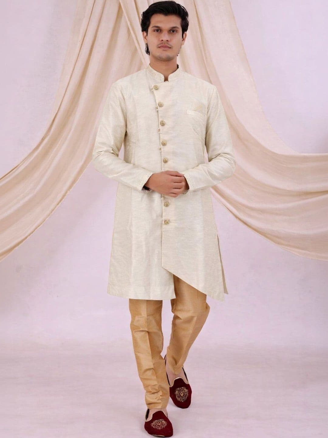 Desibutik Mandarin Collar Sherwani Set - view 1