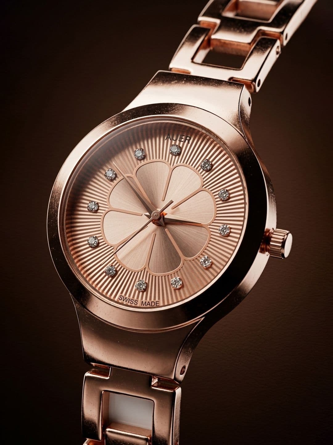 VIRAKTI Women Embellished Dial & Bracelet Style Straps Analogue Watch D-71-ROSEGOLD VIR - view 1