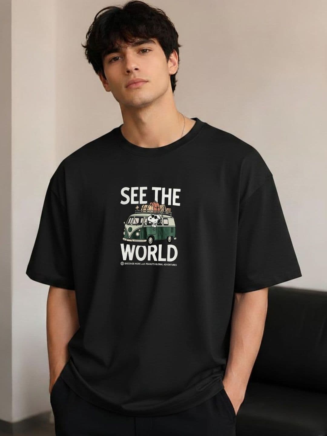 R.Code by The Roadster Life Co. Men Graphic Printed Round Neck T-shirt - view 1