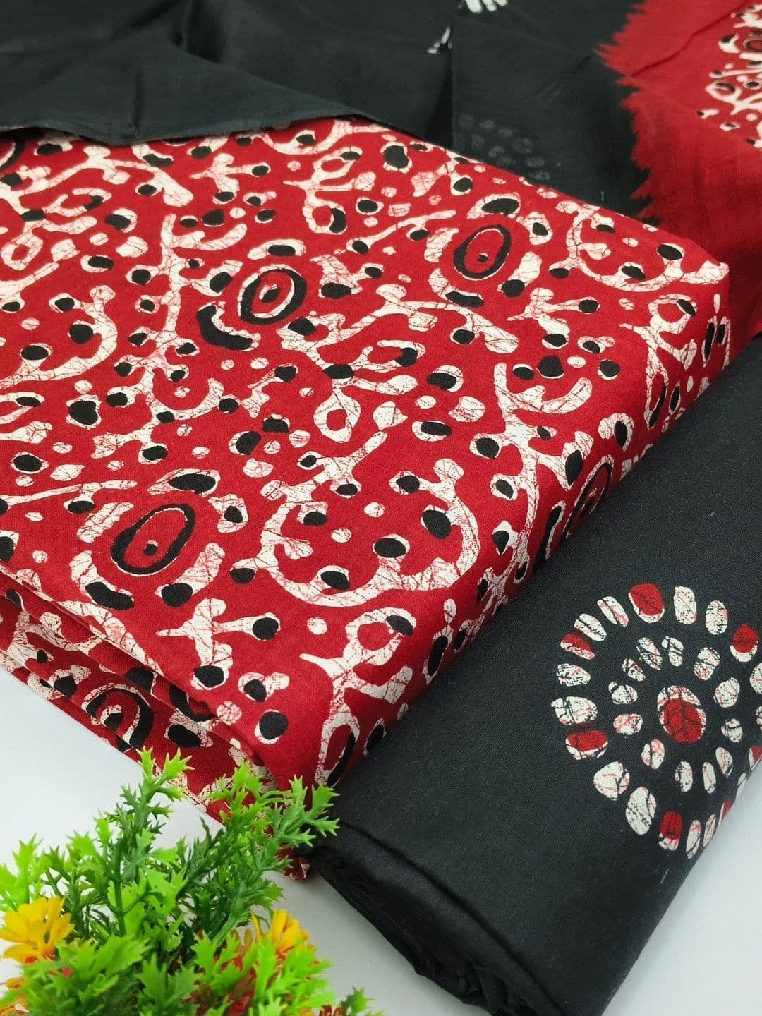 Keshar Printed Pure Cotton Unstitched Dress Material - view 1