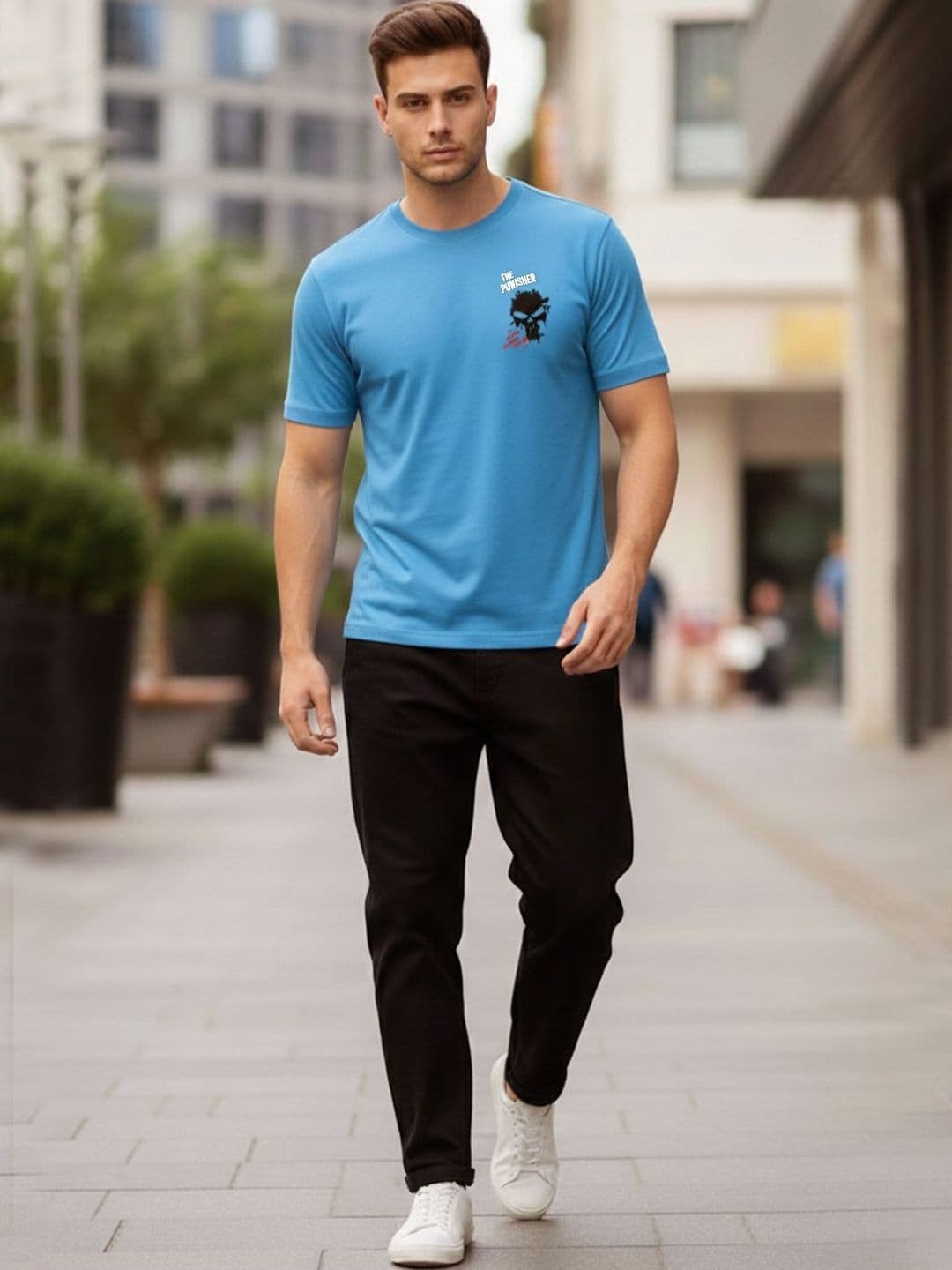 GENSTAR TRENDS Graphic Printed Pure Cotton T-shirt - view 1