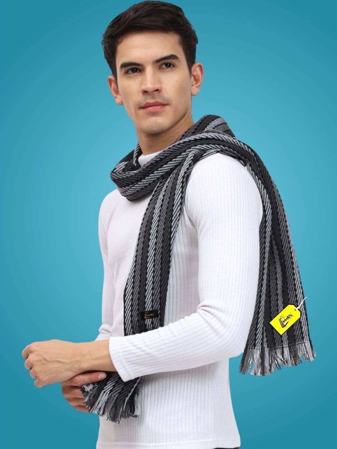 MHAX Men Striped Merino Wool Mufflers - view 1