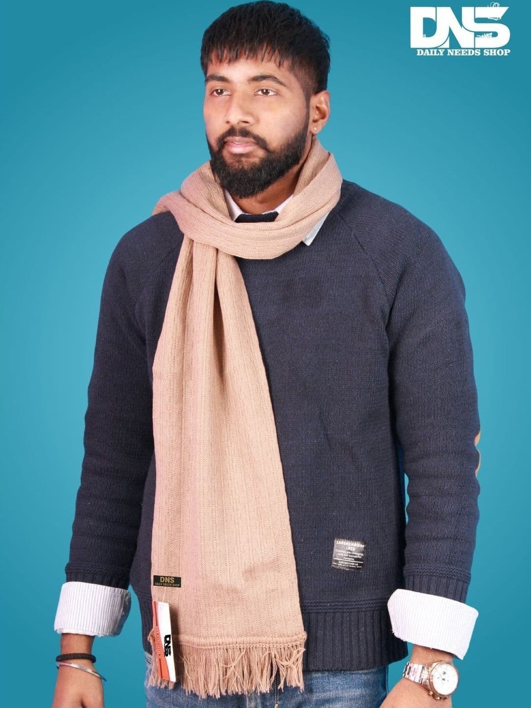 MHAX Men Ribbed Merino Wool Mufflers - view 1