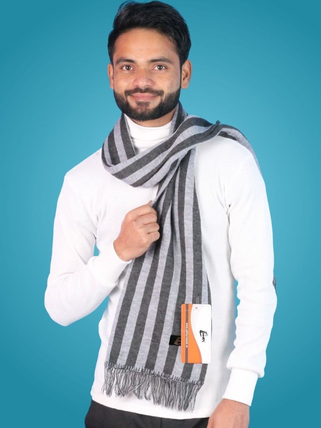 MHAX Men Striped Merino Wool Mufflers - view 1