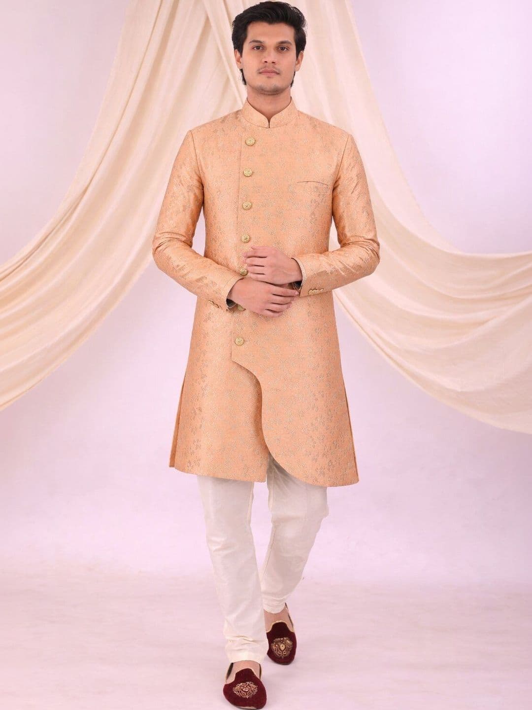 Desibutik Mandarin Collar Sherwani Set - view 1