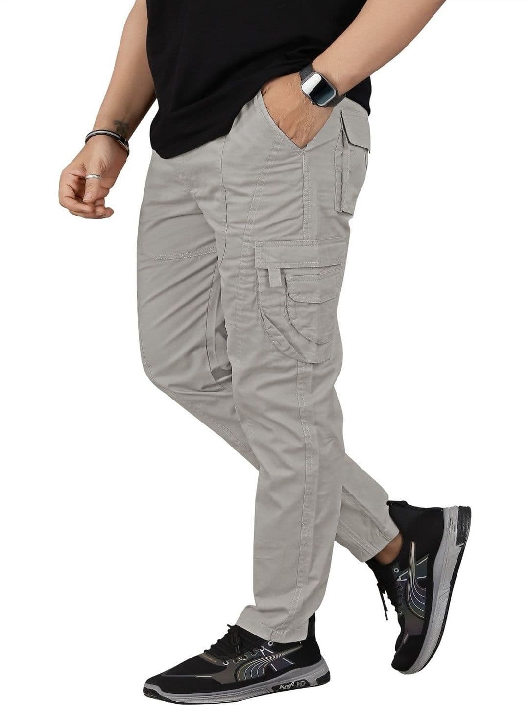 R.Code by The Roadster Life Co. Men Comfort Cargos Trousers - view 1