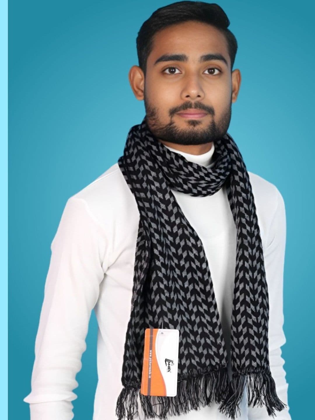 MHAX Men Patterned Merino Wool Mufflers - view 1