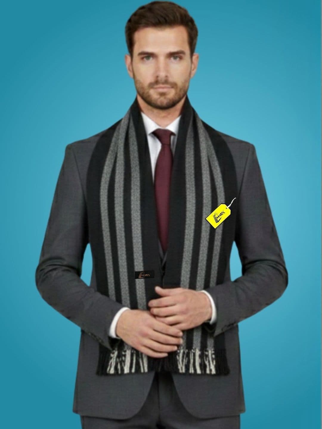 MHAX Men Striped Merino Wool Mufflers - view 1