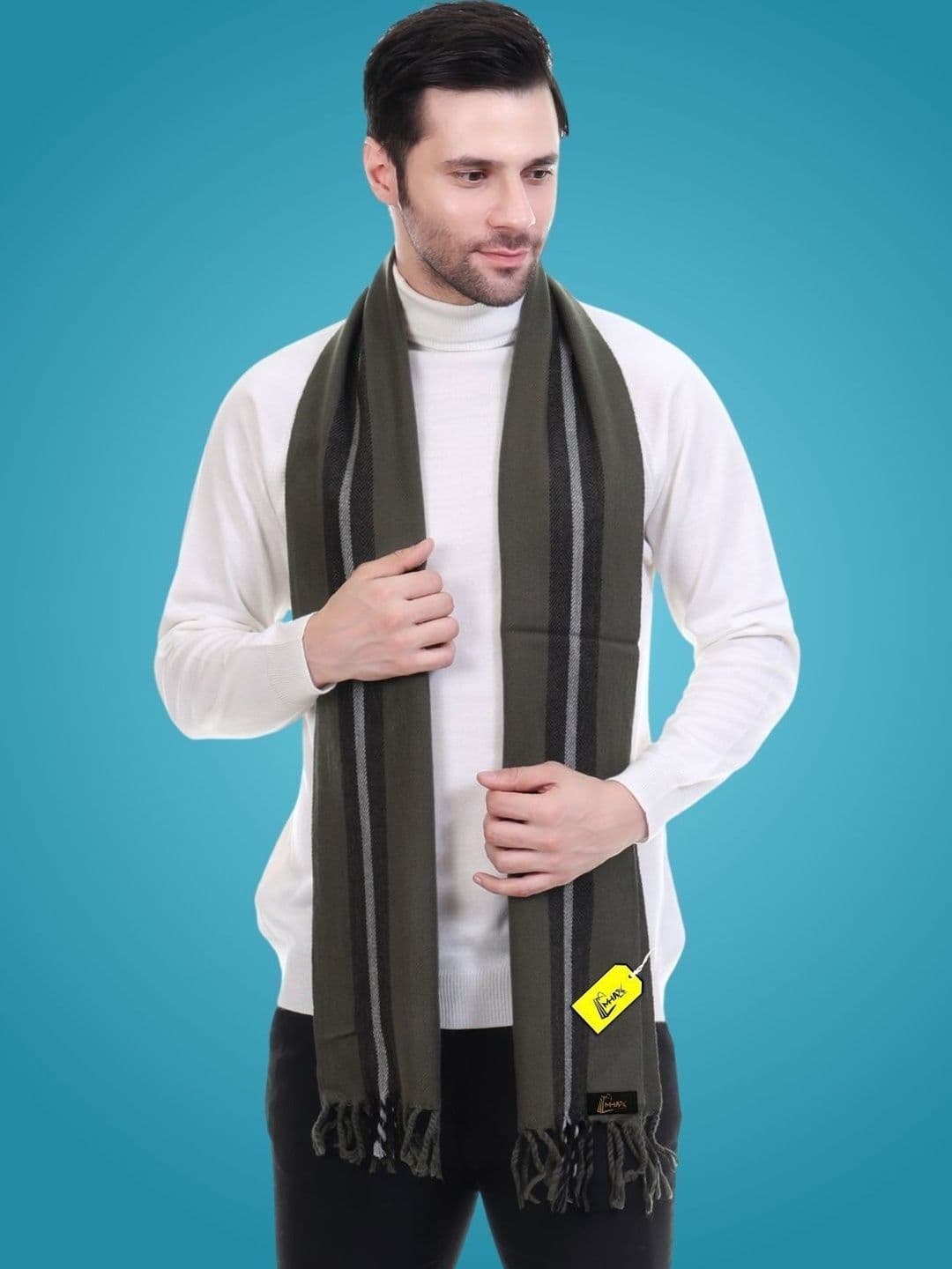 MHAX Men Striped Merino Wool Mufflers - view 1