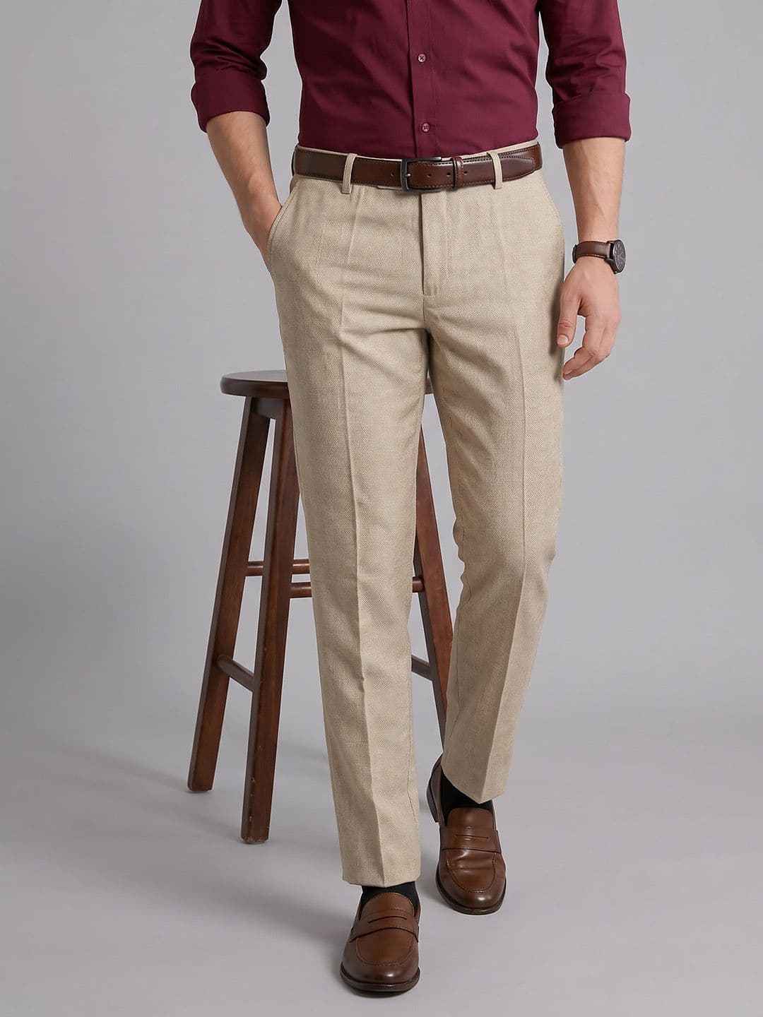 Arrow Men Mid-Rise Formal Trousers - view 1